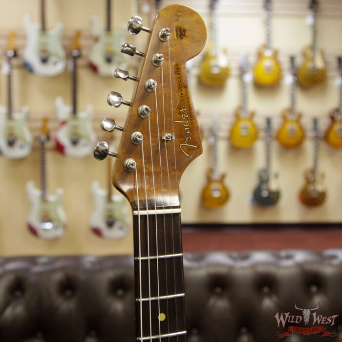 Fender Custom Shop 1960 Roasted Stratocaster Relic Birdseye Maple Neck AAA Rosewood Graffiti Yellow - Image 7