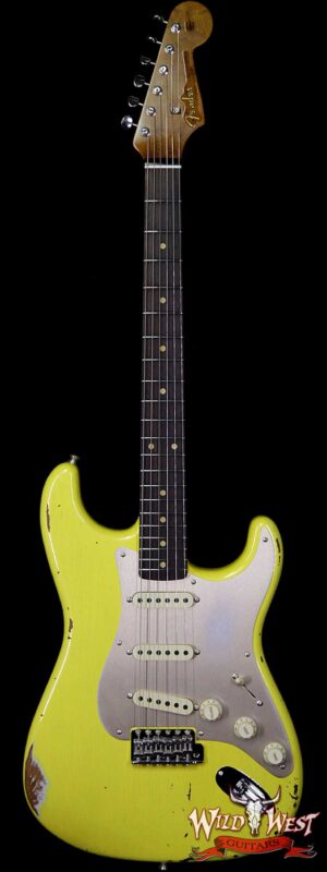 Fender Custom Shop 1960 Roasted Stratocaster Relic Birdseye Maple Neck AAA Rosewood Graffiti Yellow