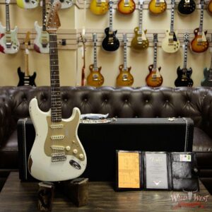 Fender Custom Shop 1960 Roasted Stratocaster Relic 3A Birdseye Neck with 3A Rosewood Slab Board Olympic White - Image 8