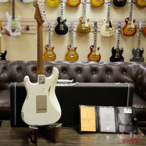 Fender Custom Shop 1960 Roasted Stratocaster Relic 3A Birdseye Neck with 3A Rosewood Slab Board Olympic White - Image 10