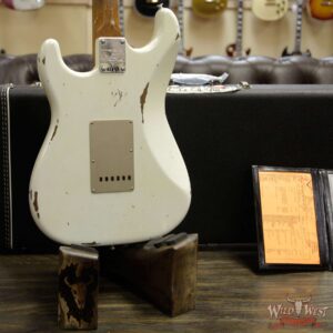 Fender Custom Shop 1960 Roasted Stratocaster Relic 3A Birdseye Neck with 3A Rosewood Slab Board Olympic White - Image 11