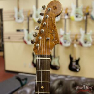 Fender Custom Shop 1960 Roasted Stratocaster Relic 3A Birdseye Neck with 3A Rosewood Slab Board Olympic White - Image 4