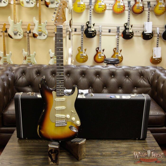 2017 NAMM Fender Custom Shop 30th Anniversary LTD 1960 Roasted Stratocaster Relic 3 Tone Sunburst - Image 12