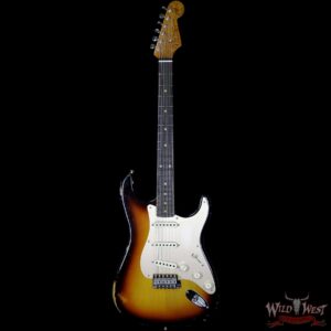 2017 NAMM Fender Custom Shop 30th Anniversary LTD 1960 Roasted Stratocaster Relic 3 Tone Sunburst - Image 5