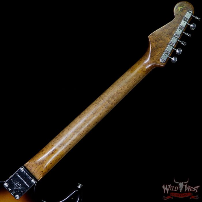 2017 NAMM Fender Custom Shop 30th Anniversary LTD 1960 Roasted Stratocaster Relic 3 Tone Sunburst - Image 11