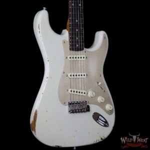 2017 NAMM Fender Custom Shop 30th Anniversary LTD 1960 Roasted Stratocaster Relic Aged Olympic White - Image 4