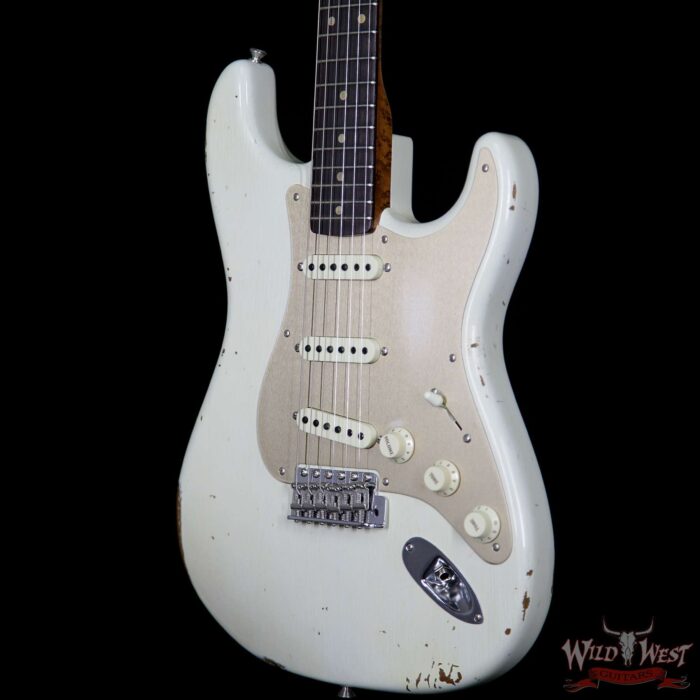 2017 NAMM Fender Custom Shop 30th Anniversary LTD 1960 Roasted Stratocaster Relic Aged Olympic White - Image 2