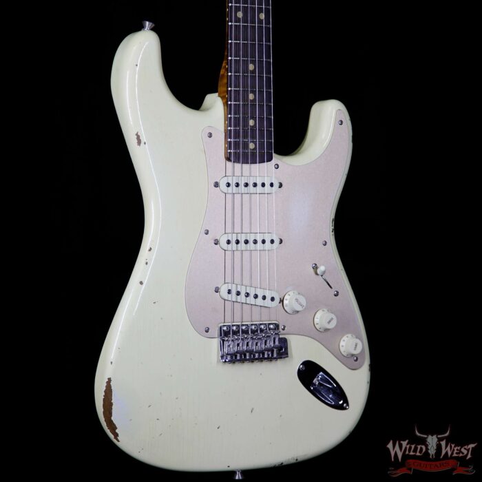2017 NAMM Fender Custom Shop 30th Anniversary LTD 1960 Roasted Stratocaster Relic Aged Vintage White - Image 4