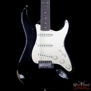 2017 NAMM Fender Custom Shop 30th Anniversary LTD 1960 Roasted Stratocaster Relic Aged Black - Image 3