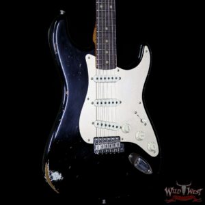 2017 NAMM Fender Custom Shop 30th Anniversary LTD 1960 Roasted Stratocaster Relic Aged Black - Image 4
