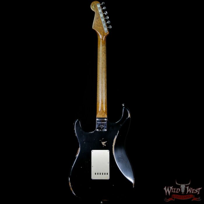 2017 NAMM Fender Custom Shop 30th Anniversary LTD 1960 Roasted Stratocaster Relic Aged Black - Image 6