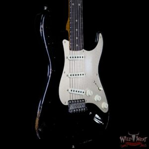 2017 NAMM Fender Custom Shop 30th Anniversary LTD 1960 Roasted Stratocaster Relic Aged Black - Image 4