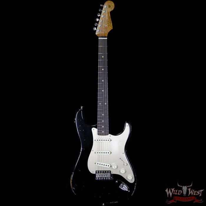 2017 NAMM Fender Custom Shop 30th Anniversary LTD 1960 Roasted Stratocaster Relic Aged Black - Image 5