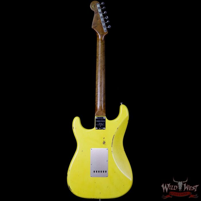 2017 NAMM Fender Custom Shop 30th Anniversary LTD 1960 Roasted Stratocaster Relic Graffiti Yellow - Image 6