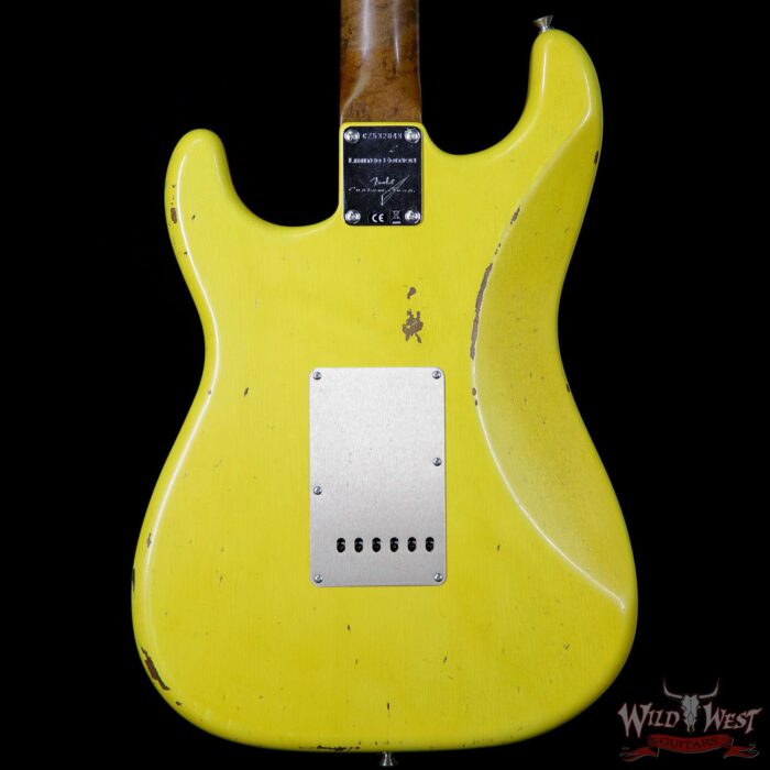 2017 NAMM Fender Custom Shop 30th Anniversary LTD 1960 Roasted Stratocaster Relic Graffiti Yellow - Image 7