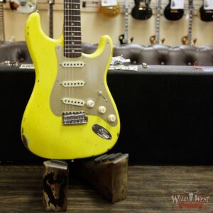 2017 NAMM Fender Custom Shop 30th Anniversary LTD 1960 Roasted Stratocaster Relic Graffiti Yellow - Image 13