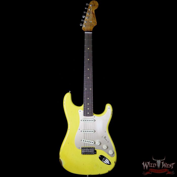 2017 NAMM Fender Custom Shop 30th Anniversary LTD 1960 Roasted Stratocaster Relic Graffiti Yellow - Image 5