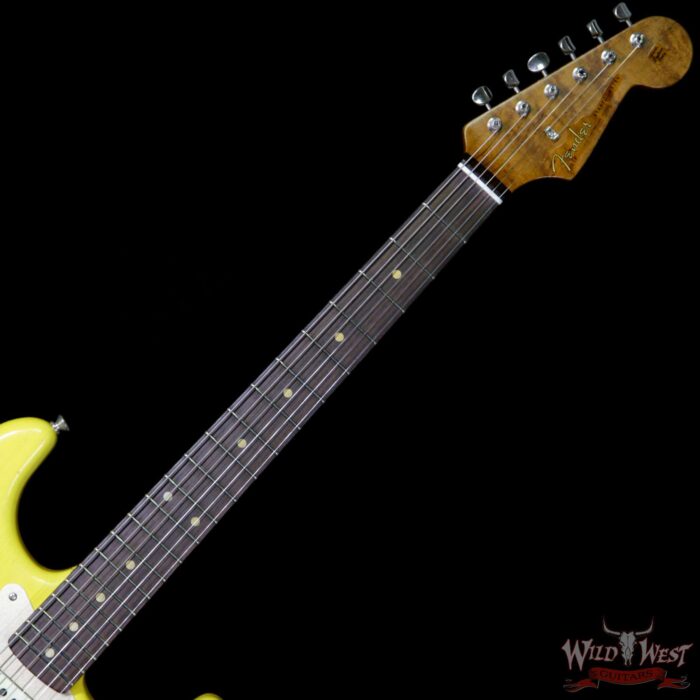 2017 NAMM Fender Custom Shop 30th Anniversary LTD 1960 Roasted Stratocaster Relic Graffiti Yellow - Image 9