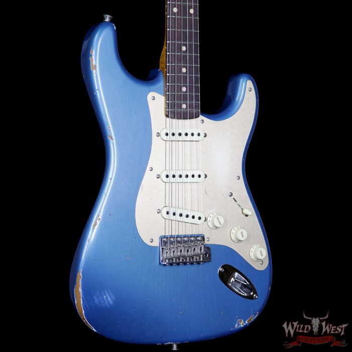 2017 NAMM Fender Custom Shop 30th Anniversary LTD 1960 Roasted Stratocaster Relic Lake Placid Blue - Image 4