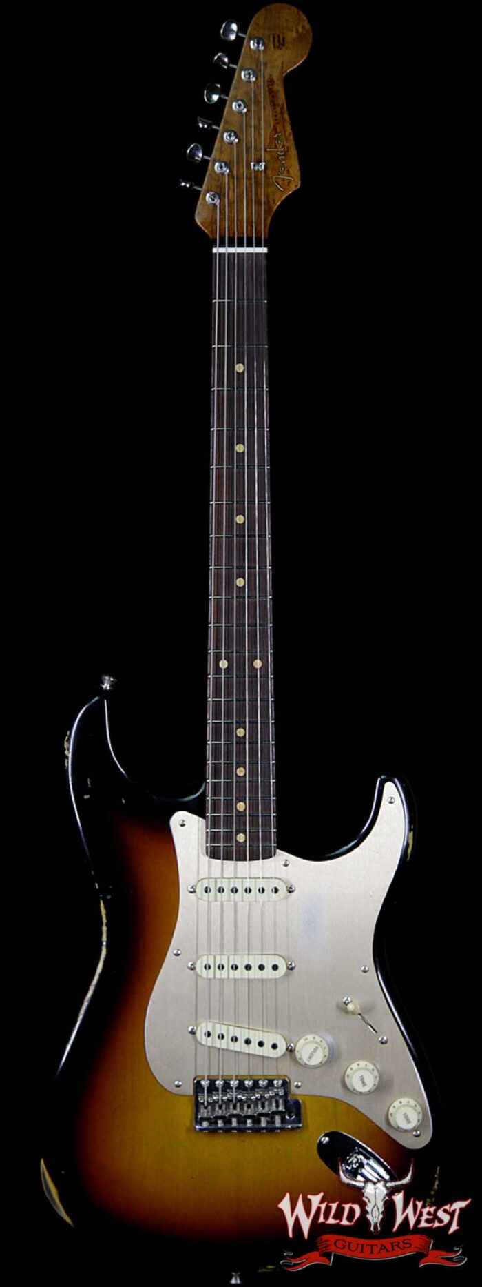 Fender Custom Shop Roasted 1960 Stratocaster Relic Birdseye Maple Neck AAA Rosewood Slab Board 3 Tone Sunburst - Image 1