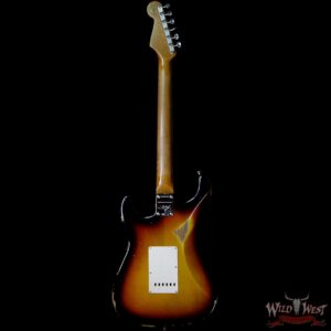 Fender Custom Shop Roasted 1960 Stratocaster Relic Birdseye Neck AAA Rosewood Slab Board 3 Tone Sunburst - Image 4