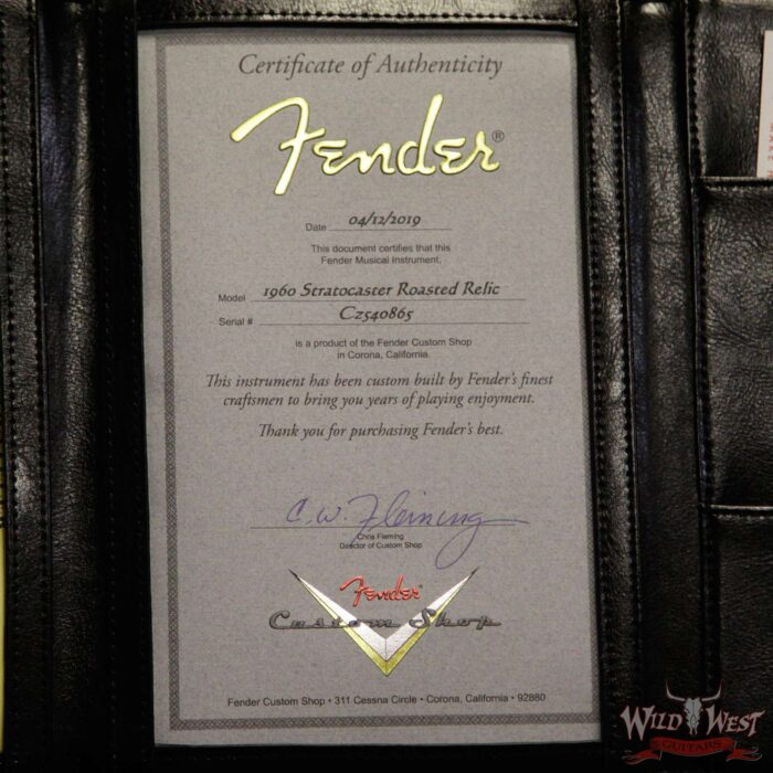 Fender Custom Shop Roasted 1960 Stratocaster Relic Birdseye Neck AAA Rosewood Slab Board 3 Tone Sunburst - Image 13