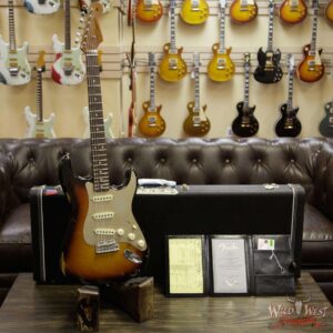 Fender Custom Shop Roasted 1960 Stratocaster Relic Birdseye Neck AAA Rosewood Slab Board 3 Tone Sunburst - Image 9