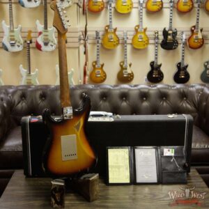 Fender Custom Shop Roasted 1960 Stratocaster Relic Birdseye Neck AAA Rosewood Slab Board 3 Tone Sunburst - Image 11
