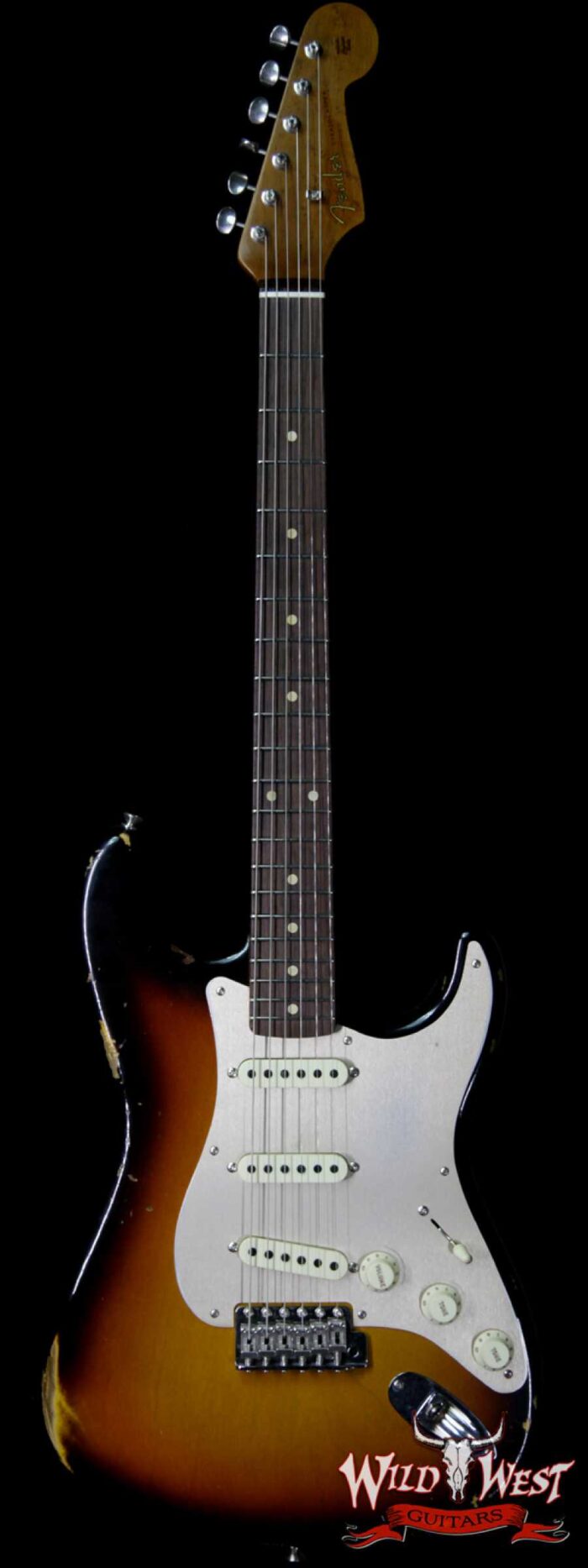 Fender Custom Shop Roasted 1960 Stratocaster Relic Birdseye Neck AAA Rosewood Slab Board 3 Tone Sunburst - Image 1