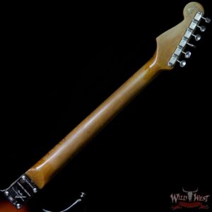 Fender Custom Shop Roasted 1960 Stratocaster Relic Birdseye Neck AAA Rosewood Slab Board 3 Tone Sunburst - Image 8