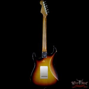 Fender Custom Shop 1960 Stratocaster Relic Roasted AAA Birdseye Neck Rosewood Board 3 Tone Sunburst - Image 5