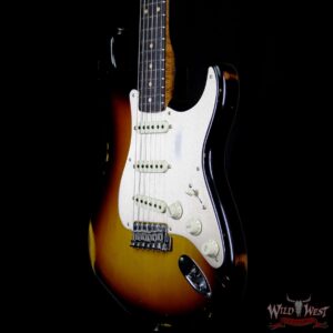 Fender Custom Shop 1960 Stratocaster Relic Roasted AAA Birdseye Neck Rosewood Board 3 Tone Sunburst - Image 2