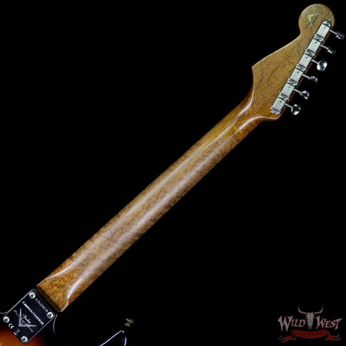 Fender Custom Shop 1960 Stratocaster Relic Roasted AAA Birdseye Neck Rosewood Board 3 Tone Sunburst - Image 10
