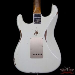 Fender Custom Shop Roasted 1960 Stratocaster Relic 3A Birdseye Maple Neck 3A Rosewood Board Aged Olympic White - Image 6