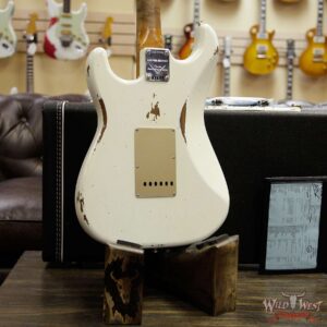Fender Custom Shop Roasted 1960 Stratocaster Relic 3A Birdseye Maple Neck 3A Rosewood Board Aged Olympic White - Image 15