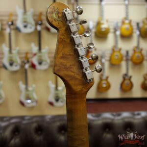 Fender Custom Shop Roasted 1960 Stratocaster Relic 3A Birdseye Maple Neck 3A Rosewood Board Aged Olympic White - Image 9