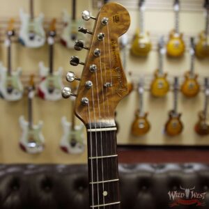 Fender Custom Shop Roasted 1960 Stratocaster Relic 3A Birdseye Maple Neck 3A Rosewood Board Aged Olympic White - Image 7