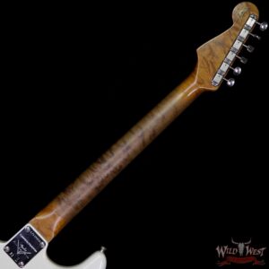 Fender Custom Shop Roasted 1960 Stratocaster Relic 3A Birdseye Maple Neck 3A Rosewood Board Aged Olympic White - Image 10