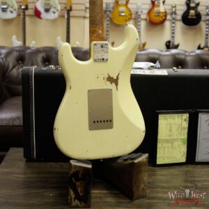 Fender Custom Shop Roasted 1960 Stratocaster Relic AAA Birdseye Maple Neck 3A Rosewood Slab Board Vintage White - Image 12
