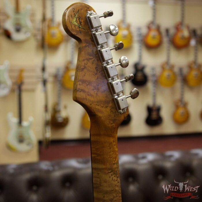 Fender Custom Shop Roasted 1960 Stratocaster Relic AAA Birdseye Maple Neck 3A Rosewood Slab Board Vintage White - Image 7