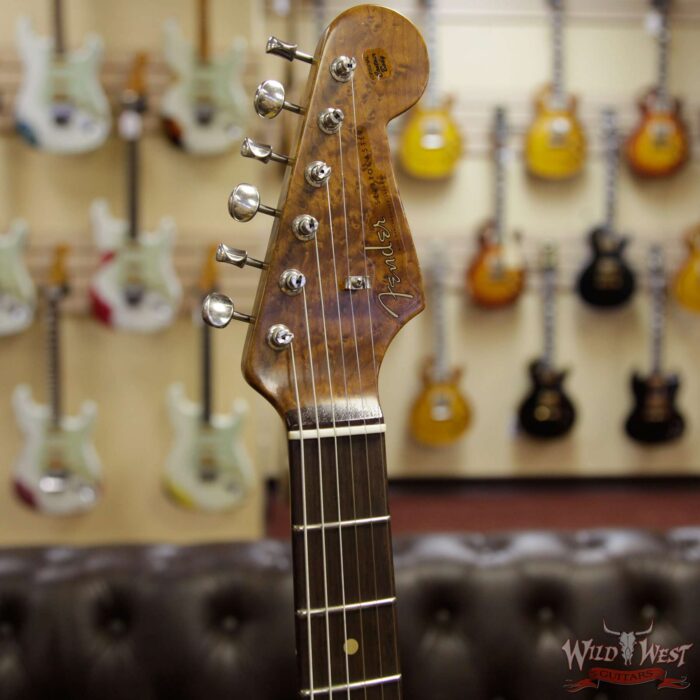 Fender Custom Shop Roasted 1960 Stratocaster Relic AAA Birdseye Maple Neck 3A Rosewood Slab Board Vintage White - Image 5