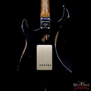 Fender Custom Shop Roasted 1960 Stratocaster Relic 3A Birdseye Maple Neck 3A Rosewood Board Aged Black - Image 6