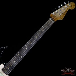 Fender Custom Shop Roasted 1960 Stratocaster Relic 3A Birdseye Maple Neck 3A Rosewood Board Aged Black - Image 8