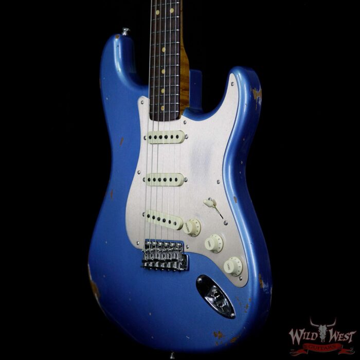 Fender Custom Shop 1960 Roasted Stratocaster Relic Birdseye Neck AAA Rosewood Board Lake Placid Blue - Image 2