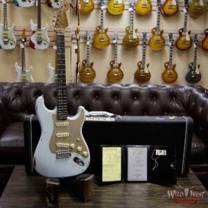 Fender Custom Shop Roasted 1960 Stratocaster Relic 3A Birdseye Neck 3A Rosewood Slab Board Sonic Blue - Image 12
