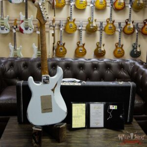 Fender Custom Shop Roasted 1960 Stratocaster Relic 3A Birdseye Neck 3A Rosewood Slab Board Sonic Blue - Image 14