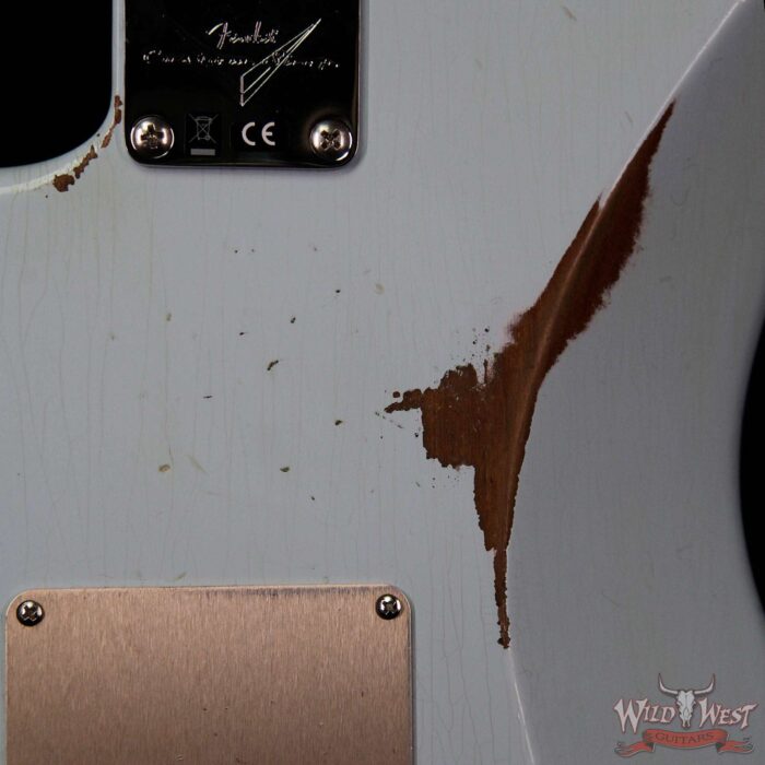 Fender Custom Shop Roasted 1960 Stratocaster Relic 3A Birdseye Neck 3A Rosewood Slab Board Sonic Blue - Image 15