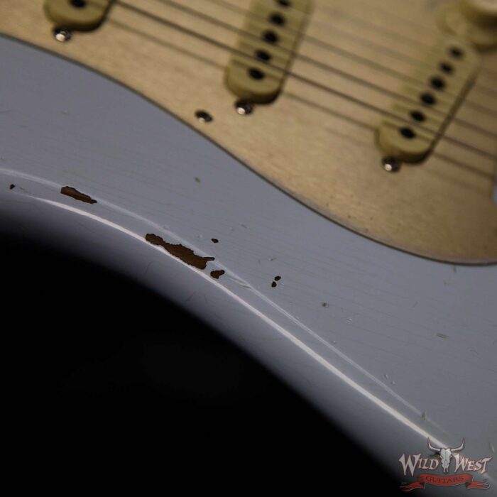 Fender Custom Shop 1960 Roasted Stratocaster Relic Birdseye Maple Neck AAA Rosewood Slab Board Sonic Blue - Image 11