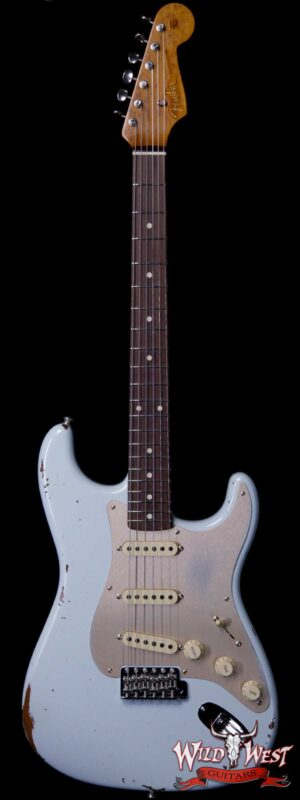 Fender Custom Shop 1960 Roasted Stratocaster Relic Birdseye Maple Neck AAA Rosewood Slab Board Sonic Blue