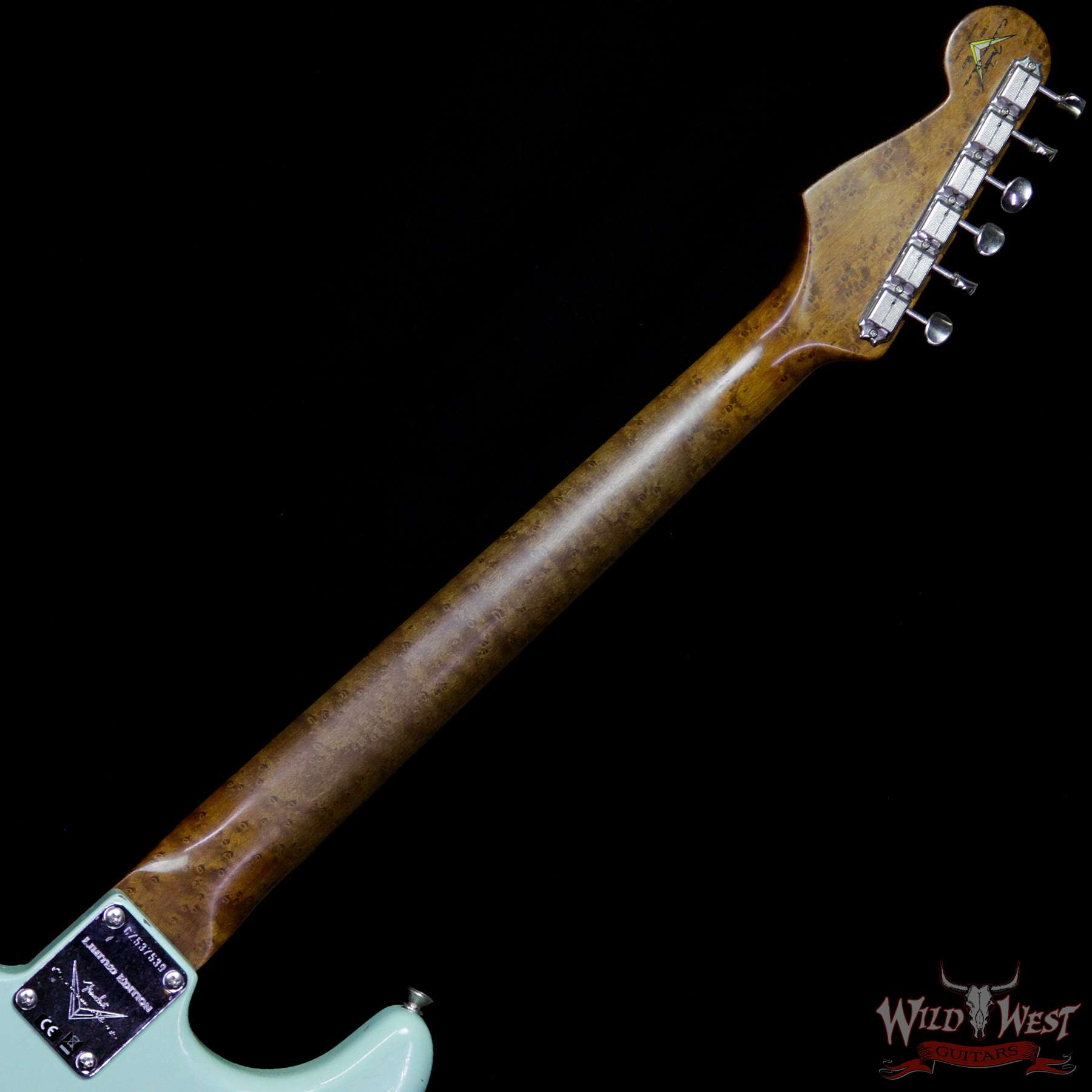 fendercs-1960rststratrelic-sfg-cz537539-nb__wwg.jpg Fender Custom Shop 1960 Roasted Stratocaster Relic Birdseye Maple Neck AAA Rosewood Surf Green - Image 10
